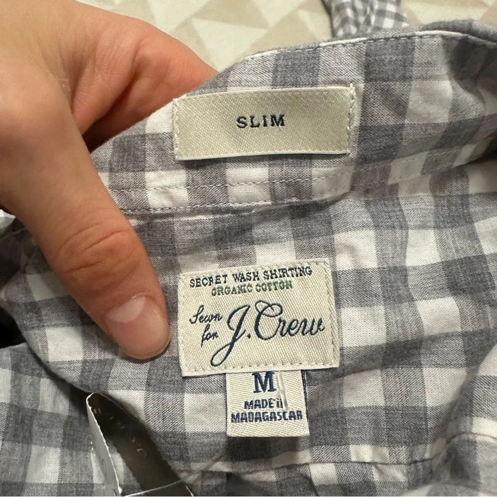 NWOT j crew Secret Wash organic cotton poplin shirt